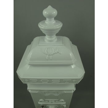 Duża Skrzynka na Listy Zaproszenia Gazety Menu - VINTAGE Biała - 102cm