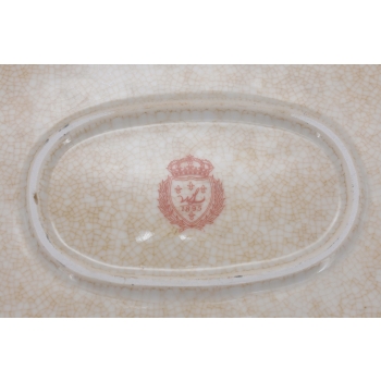 Czarna Porcelanowa Patera 4 Anioły - Porcelana + Brąz Anioł Amor - Sygn