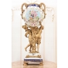 Porcelanowa Amfora - Puchar Waza - Porcelana + Brąz - Nimfy Kwiaty - Ozdoba