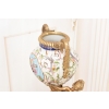 Porcelanowa Amfora - Puchar Waza - Porcelana + Brąz - Nimfy Kwiaty - Ozdoba