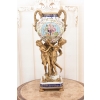Porcelanowa Amfora - Puchar Waza - Porcelana + Brąz - Nimfy Kwiaty - Ozdoba