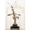 Dwa Żurawie w Locie - Ptaki Kwiaty - Figura Porcelanowa - Porcelana + Brąz