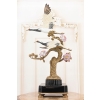 Dwa Żurawie w Locie - Ptaki Kwiaty - Figura Porcelanowa - Porcelana + Brąz