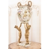 Porcelanowa Amfora - Trzy Nimfy - Puchar Waza - Porcelana + Brąz - Ozdoba
