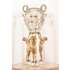 Porcelanowa Amfora - Trzy Nimfy - Puchar Waza - Porcelana + Brąz - Ozdoba