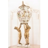 Porcelanowa Amfora - Trzy Nimfy - Puchar Waza - Porcelana + Brąz - Ozdoba