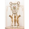Porcelanowa Amfora - Trzy Nimfy - Puchar Waza - Porcelana + Brąz - Ozdoba