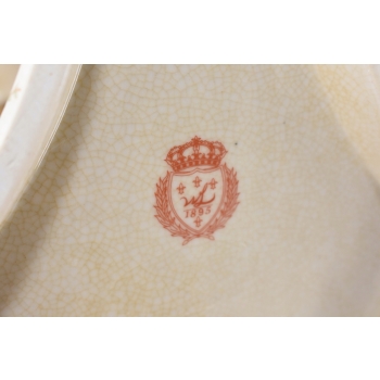 Porcelanowa Amfora - Trzy Nimfy - Puchar Waza - Porcelana + Brąz - Ozdoba