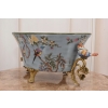 Niebieska Porcelanowa Waza Misa - Kolorowe Ptaki - Sygnowana - Dekoracja