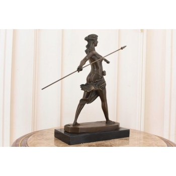 Amazonka z Włócznią - Diana - Bogini Łowów Mitologia - Figura z Brązu