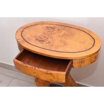 Komplet Mebli Art Deco - 2x Krzesło Fotel + Stolik Harfa - Gięte Drewno