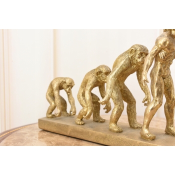 Ewolucja Człowieka - Małpa Jaskiniowiec Człowiek - Figura Rzeźba z Żywicy