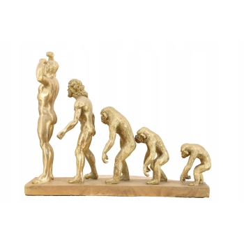 Ewolucja Człowieka - Małpa Jaskiniowiec Człowiek - Figura Rzeźba z Żywicy