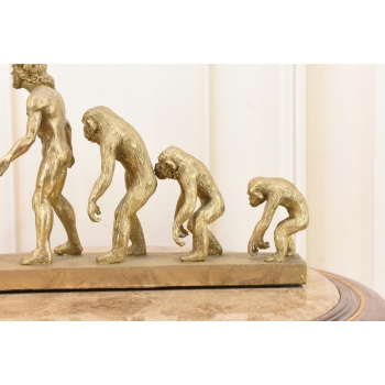 Ewolucja Człowieka - Małpa Jaskiniowiec Człowiek - Figura Rzeźba z Żywicy