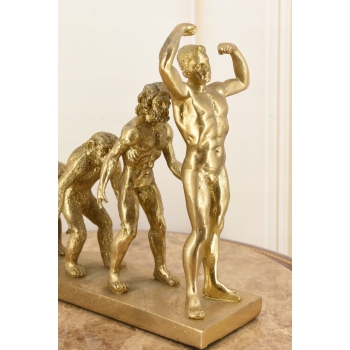 Ewolucja Człowieka - Małpa Jaskiniowiec Człowiek - Figura Rzeźba z Żywicy