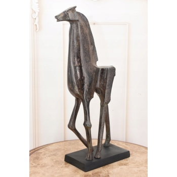 Aluminiowy Patynowany Koń - Abstrakcja - Nowoczesna Rzeźba - Prezent