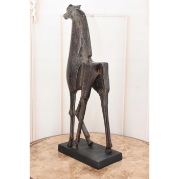 Aluminiowy Patynowany Koń - Abstrakcja - Nowoczesna Rzeźba - Prezent
