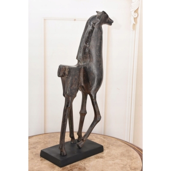 Aluminiowy Patynowany Koń - Abstrakcja - Nowoczesna Rzeźba - Prezent