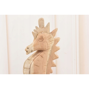 Konik Morski - Figura Rzeźba z Drewna - Drewno Rękodzieło - Ozdoba Prezent