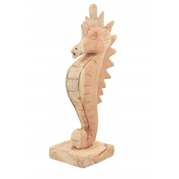 Konik Morski - Figura Rzeźba z Drewna - Drewno Rękodzieło - Ozdoba Prezent