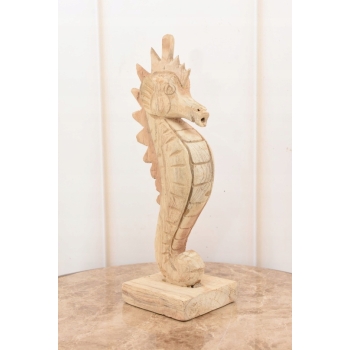 Konik Morski - Figura Rzeźba z Drewna - Drewno Rękodzieło - Ozdoba Prezent