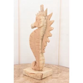 Konik Morski - Figura Rzeźba z Drewna - Drewno Rękodzieło - Ozdoba Prezent
