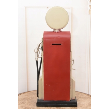 Metalowa Skarbonka Dystrybutor Paliwa - Stacja Benzynowa Gasoline Prezent