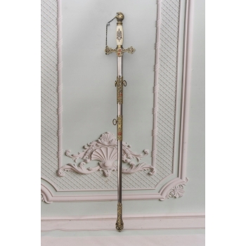 Dekoracyjny Miecz Rycerski - Rycerz Templariusze - Szabla z Pochwą - Ozdoba