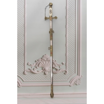 Dekoracyjny Miecz Rycerski - Rycerz Templariusze - Szabla z Pochwą - Ozdoba