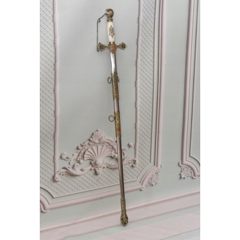 Dekoracyjny Miecz Rycerski - Rycerz Templariusze - Szabla z Pochwą - Ozdoba