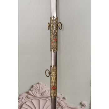 Dekoracyjny Miecz Rycerski - Rycerz Templariusze - Szabla z Pochwą - Ozdoba