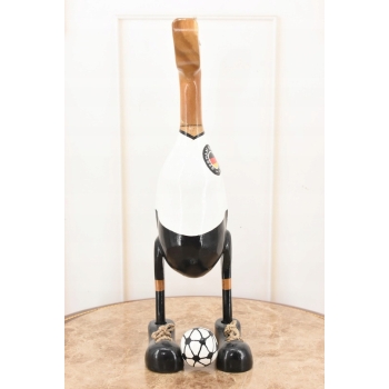 Drewno Teakowe Teak - Drewniana Kaczka - Niemiecki Piłkarz - Figura
