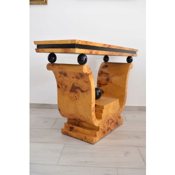 Drewniany Stolik Stół Konsola Art Deco - Salon - Vintage - Gięte Drewno