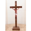 Jezus Na Krzyżu - Stojący Krzyż Pasyjny 24 cm - Serce Jezusa Biblia Religia
