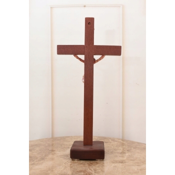 Jezus Na Krzyżu - Stojący Krzyż Pasyjny 30cm - Serce Jezusa Biblia Religia