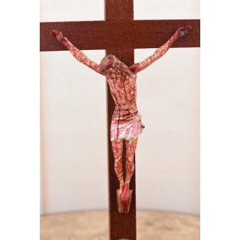 Jezus Na Krzyżu - Stojący Krzyż Pasyjny 30cm - Serce Jezusa Biblia Religia