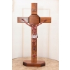 Jezus Na Krzyżu - Stojący Krzyż Pasyjny 42 cm - Serce Jezusa Biblia Religia