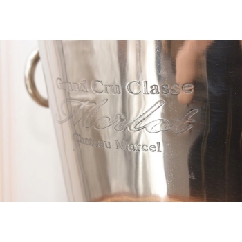 Srebrny Francuski Coolera na Lod Alkohol - Chłodziarka na Wino Wódkę Stojak