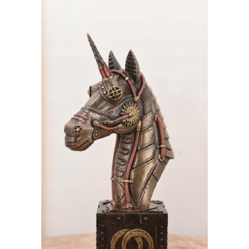 Głowa Jednorożca - Koń Jednorożec - Figura Rzeźba - Dekoracja Ozdoba