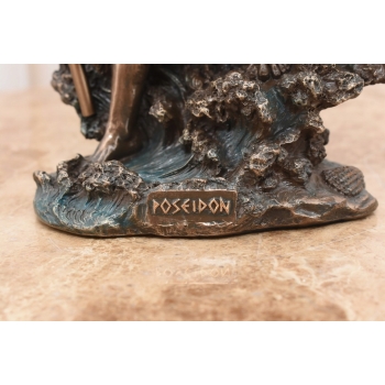 Posejdon z Trójzębem - Mitologia Bóg Mórz - Figura Rzeźba - Ozdoba