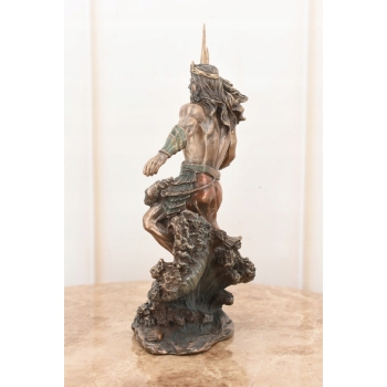 Posejdon z Trójzębem - Mitologia Bóg Mórz - Figura Rzeźba - Ozdoba