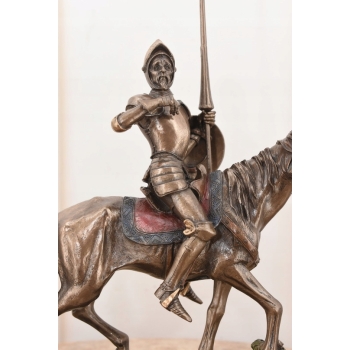 Don Kichot Na Koniu - Rycerz - Figura Rzeźba - Prezent Statuetka Ozdoba