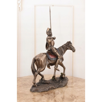 Don Kichot Na Koniu - Rycerz - Figura Rzeźba - Prezent Statuetka Ozdoba