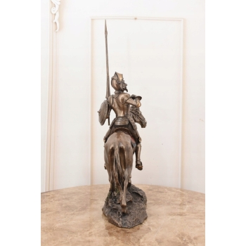 Don Kichot Na Koniu - Rycerz - Figura Rzeźba - Prezent Statuetka Ozdoba