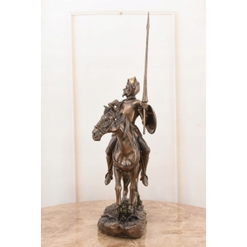 Don Kichot Na Koniu - Rycerz - Figura Rzeźba - Prezent Statuetka Ozdoba