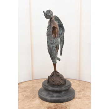 Ikar z Rozłożonymi Skrzydłami - Mityczna Ogromna Figura Rzeźba z Brązu 32cm