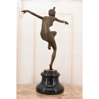 Orientalna Tancerka z Brązu - Art Deco - Kobieta - Figura Rzeźba z Brązu