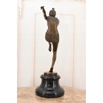 Orientalna Tancerka z Brązu - Art Deco - Kobieta - Figura Rzeźba z Brązu