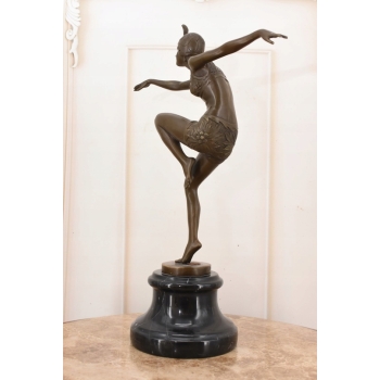 Orientalna Tancerka z Brązu - Art Deco - Kobieta - Figura Rzeźba z Brązu