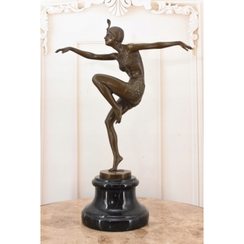 Orientalna Tancerka z Brązu - Art Deco - Kobieta - Figura Rzeźba z Brązu